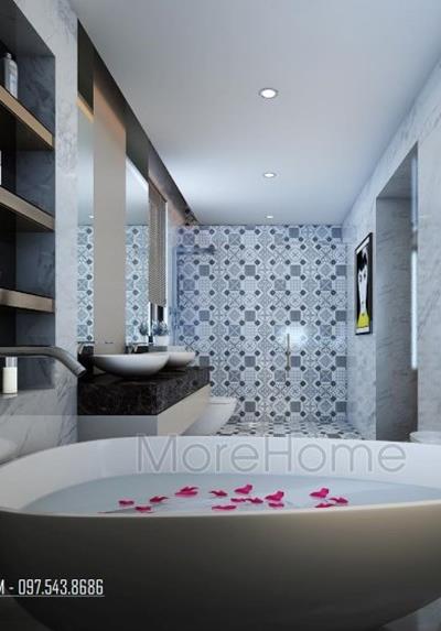  Thiết kế phòng tắm kính hiện đại tại biệt thự nghỉ dưỡng Hòa Bình